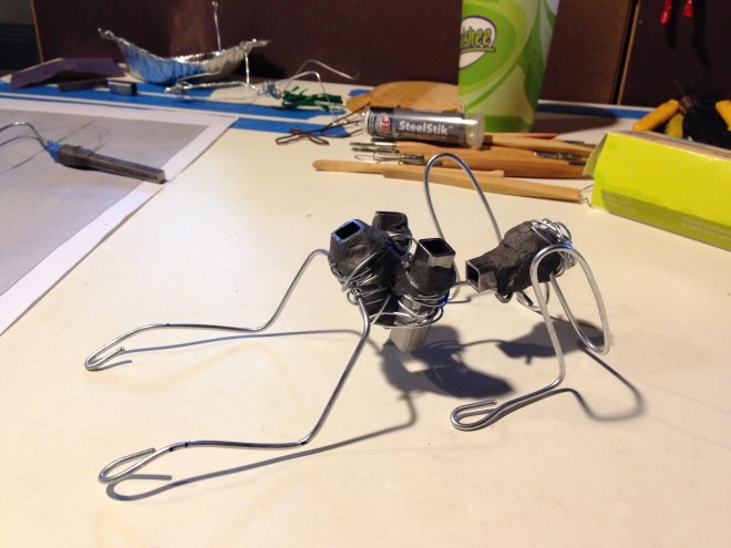 dragon puppet wire armature without head and tail