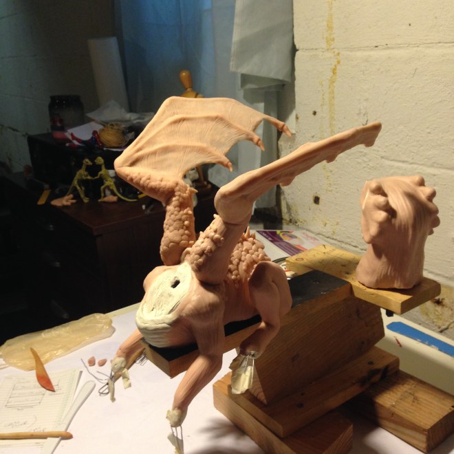 dragon sculpture work in progress