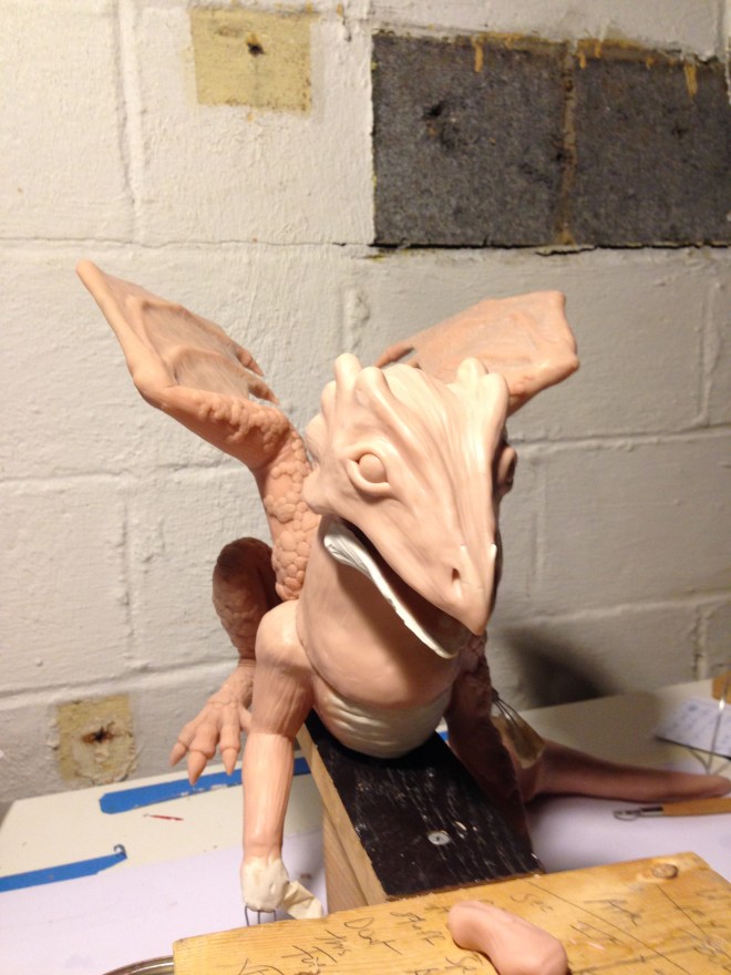 dragon sculpture head work in progress