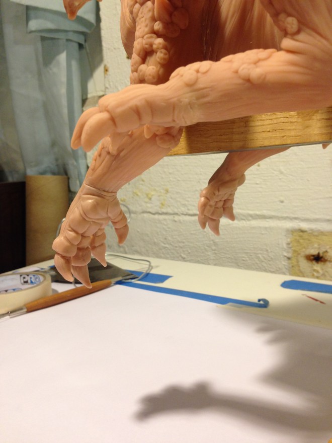 underside close up of dragon's claws