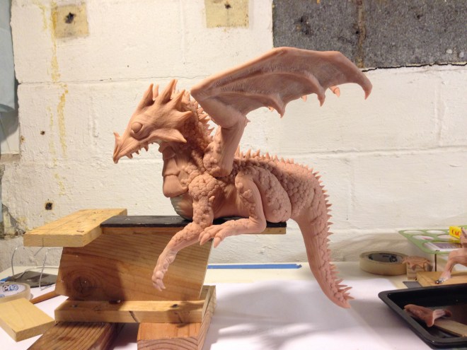 side view of dragon sculpture