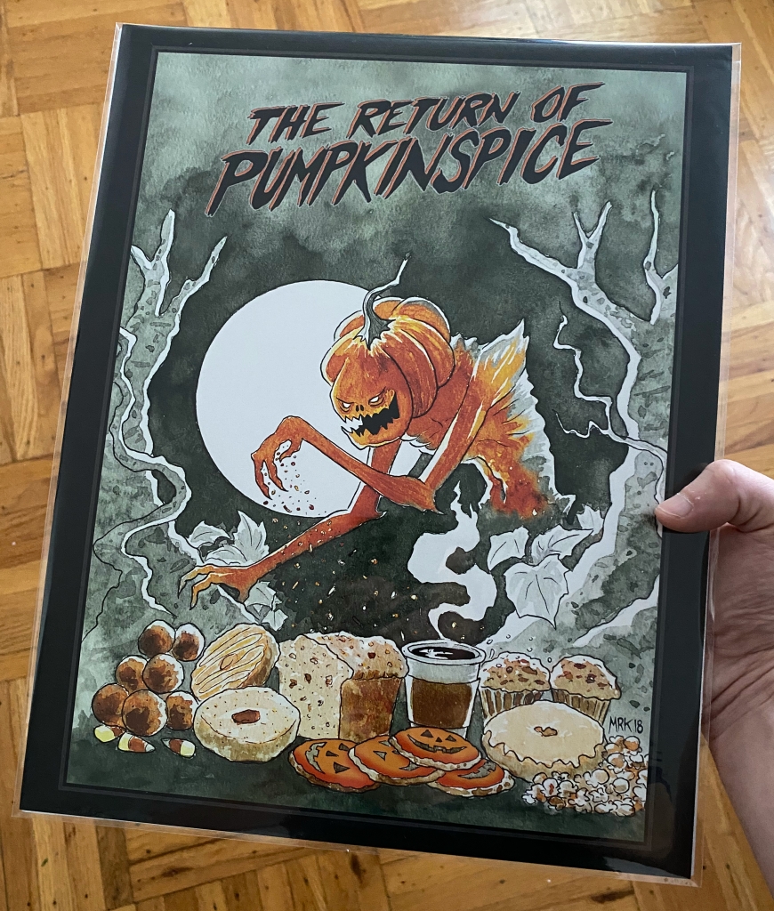 The Return of Pumpkinspice, 11x14 print by M.R. Kessell