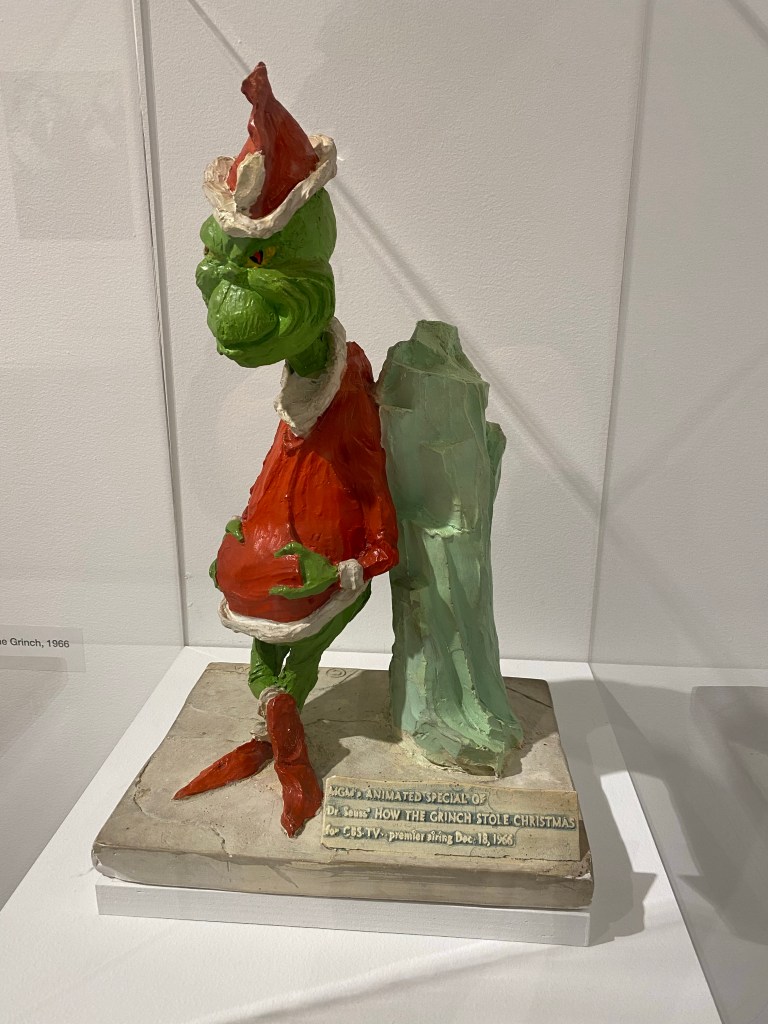 maquette sculpture of the grinch in santa claus costume 1966