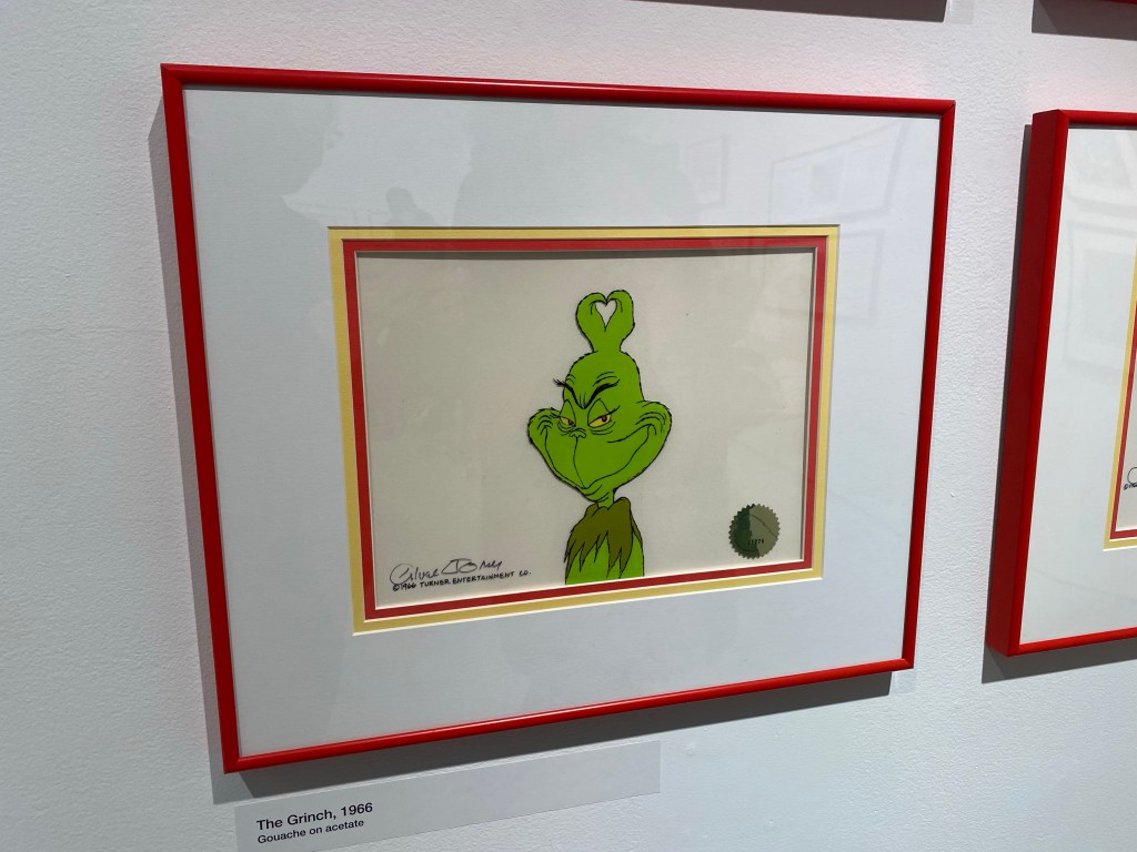 Animation Cel of The Grinch with evil grin