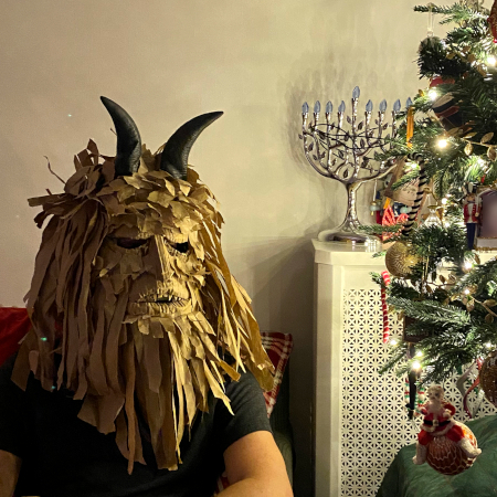 man in Krampus mask 2024